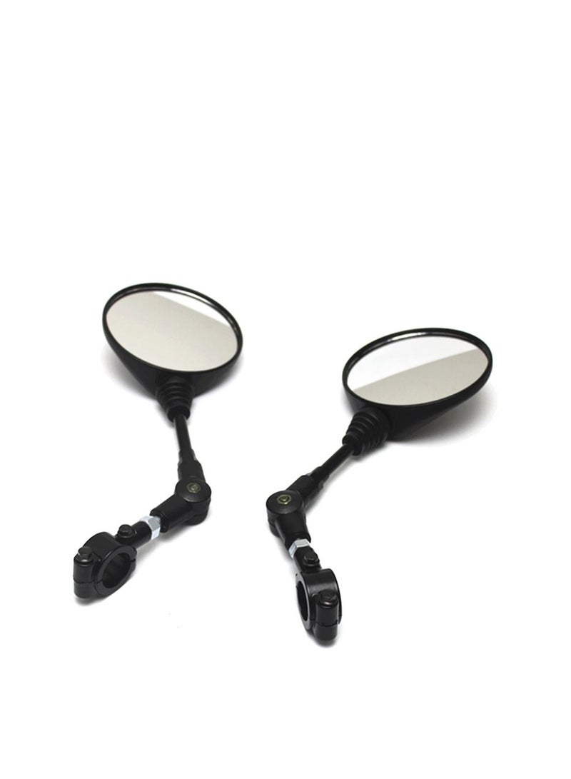 Y&D Universal Motorcycle Scooter Aluminum Alloy Handlebar Collapsible Round Shape Rearview Side Mirror Base Modified Accessories for Street Cars Scooters 1 Pair  - Image 3