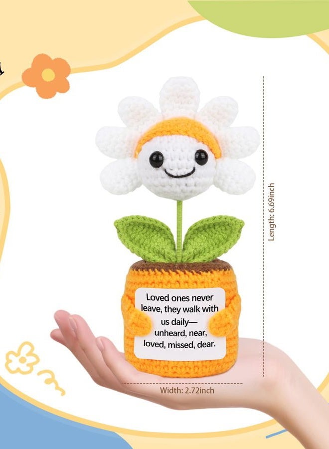 Sizobi Memorial Gifts, Sympathy Gifts for Loss of Loved One, Remembrance Bereavement Grief Gift, Condolence Sympathy Sentimental Gift for Mom Dad, Father Mother Friends,Emotional Support Crochet Daisy - Image 5