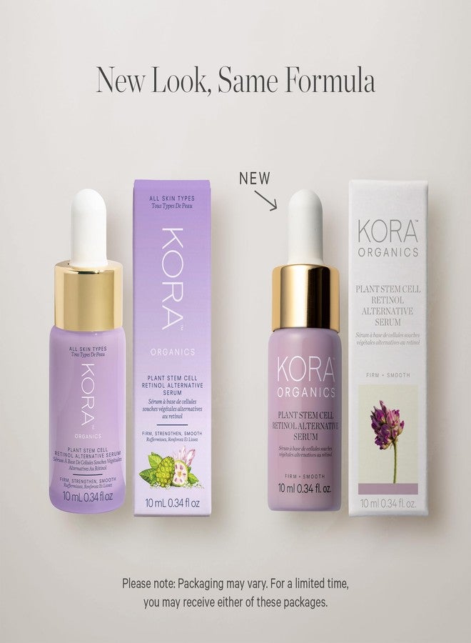 KORA Organics Plant Stem Cell Retinol Alternative Serum, Firming Face Serum, Repair Signs of Aging, Promotes Radiant Skin, Certified Organic, Cruelty Free, Travel Size Anti-Aging Serum, 0.34 fl oz - Image 2