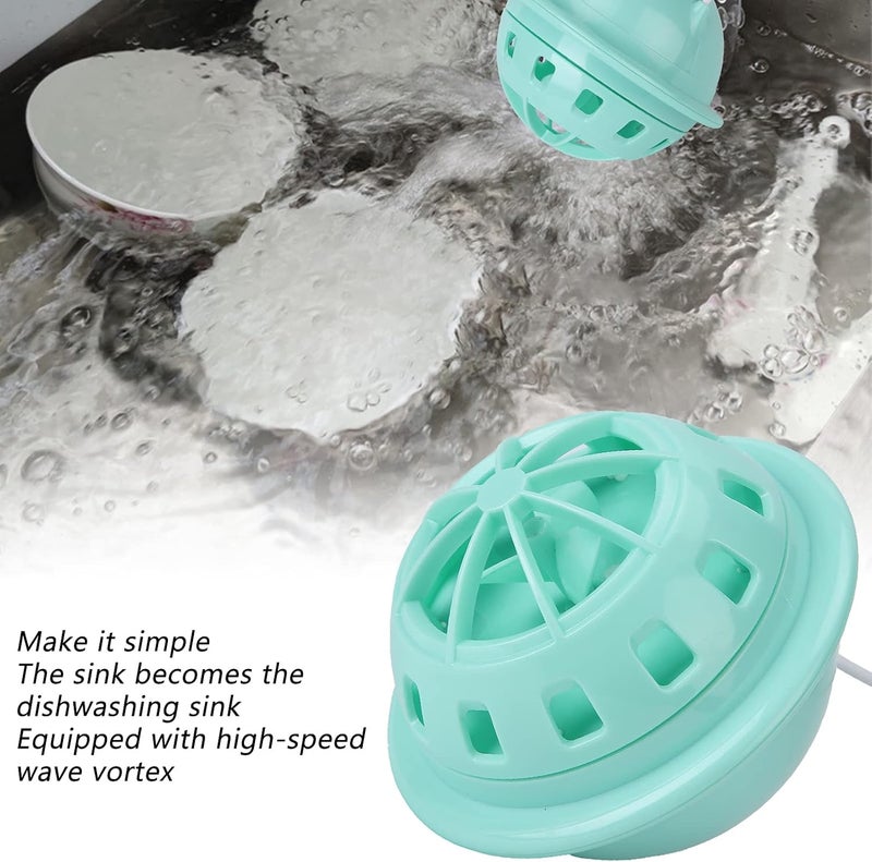 Zerodis USB Dishwasher, Dish Washing Machine Household Kitchen Supply 15 Minutes Quickly Remove To Dishware Fruit Vegetable(green) - Image 5