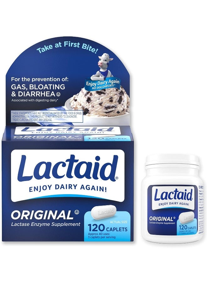 Lactaid Original Strength Lactose Intolerance Relief Caplets
