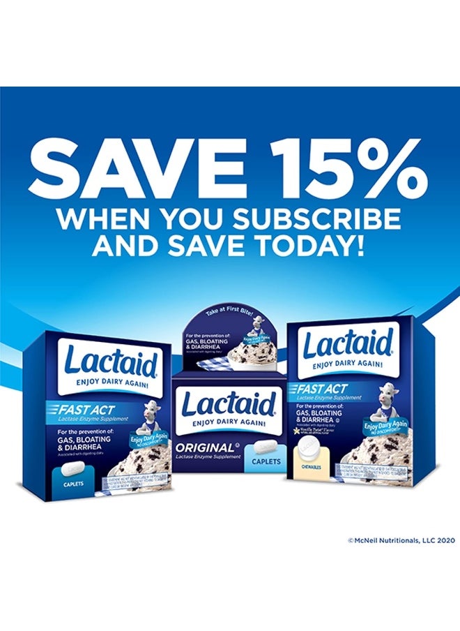 Lactaid Original Strength Lactose Intolerance Relief Caplets