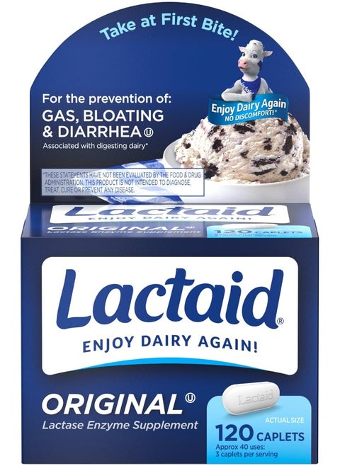 Lactaid Original Strength Lactose Intolerance Relief Caplets