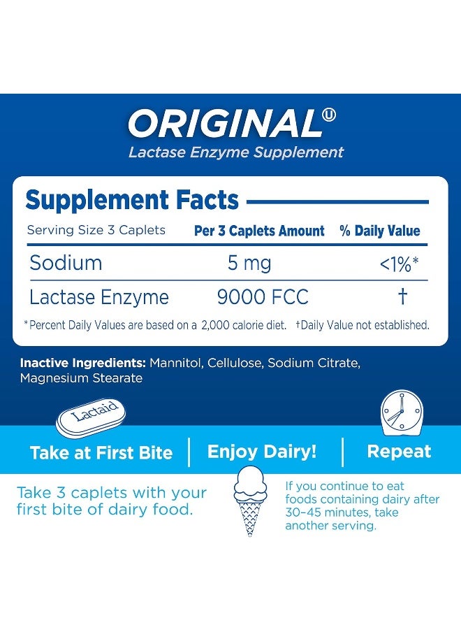 Lactaid Lactaid Original Strength Lactose Intolerance Relief Caplets  - Image 5