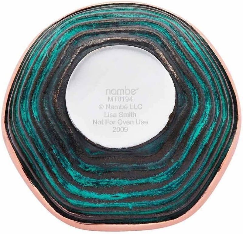 Nambe Nambé Copper Canyon Bowl – 4.5 Inch Decorative Copper Accent Dish with Verdigris Patina, Sculptural Scalloped Rim Design, Stylish Home Tabletop & Kitchen Decor Serving Piece - Image 2