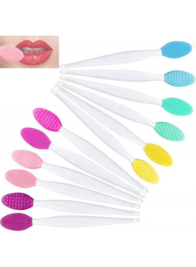2 Pcs Environmentally Friendly Silicone Head Double-Sided Cleaning Brush, Blackhead/Cutin/Pore Brush, Beauty and Skin Care Cleaning Tool (Mint Green)