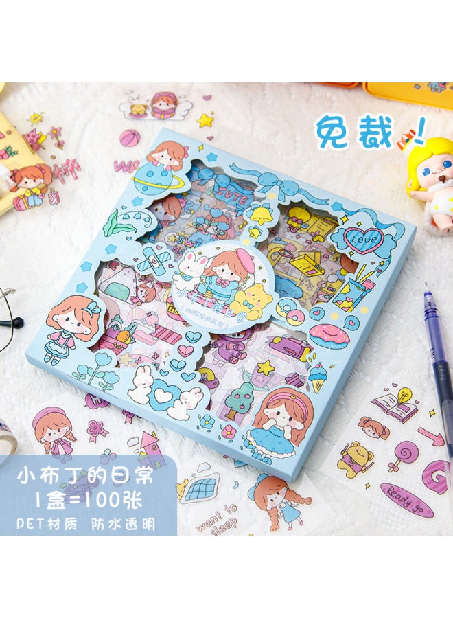 Twilight Pet Journal Stickers Girl Heart Cute Girl Children Stickers Suit Journal Tape Collage Material Stickers - Image 1