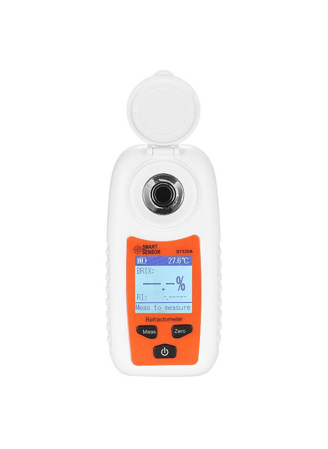 SMART SENSOR ST335A LCD Digital Refractometer Portable Handheld Honey Refractometer ATC Sugar Percent Tester Sugar Concentration Detector Sugar Solution Content Test Tool Saccharometer 0-35% Brix Scale Range  - Image 1