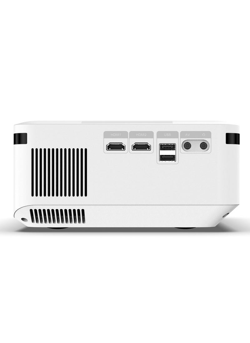 Generic - Smart Projector AI Intelligence Wireless Projector Portable Ultra HD 1080P Resolution 12000 Lumens Dual Band WiFi White - Image 1