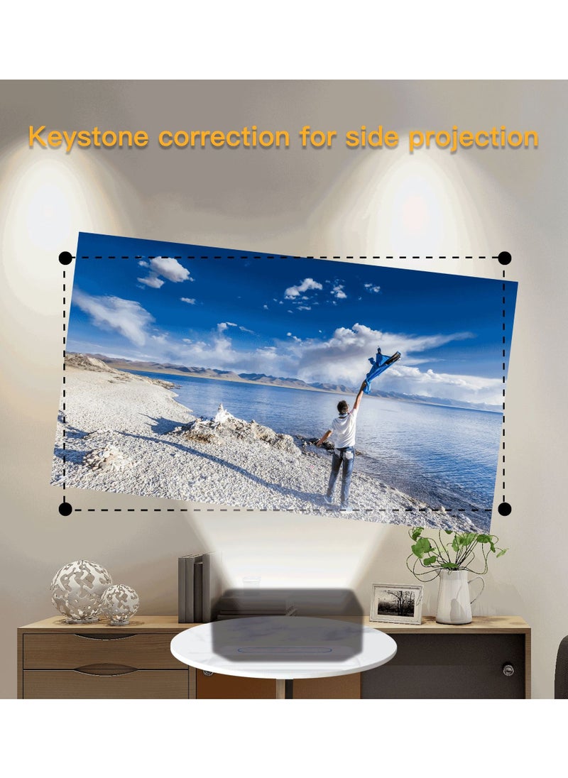 Generic - Smart Projector AI Intelligence Wireless Projector Portable Ultra HD 1080P Resolution 12000 Lumens Dual Band WiFi White - Image 1