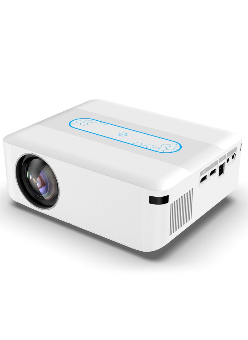 Generic - Smart Projector AI Intelligence Wireless Projector Portable Ultra HD 1080P Resolution 12000 Lumens Dual Band WiFi White - Image 1
