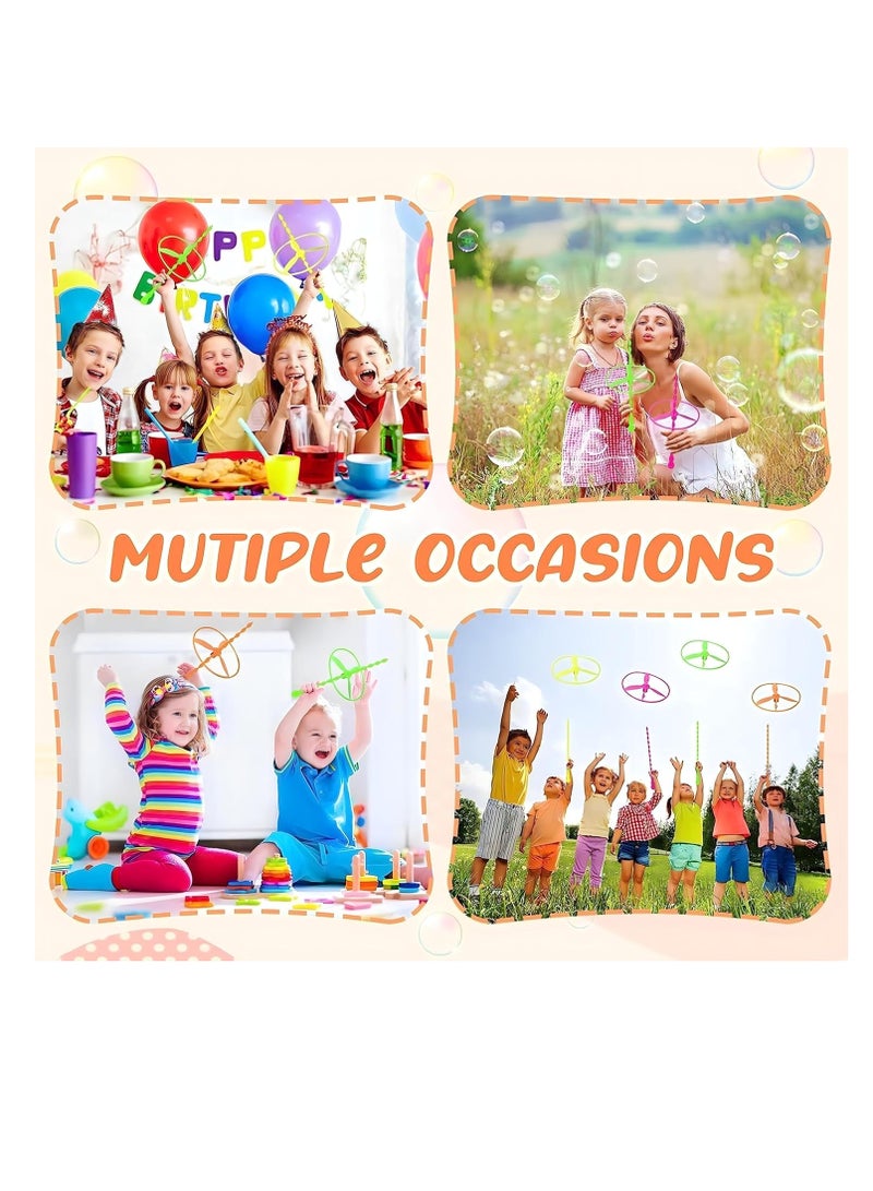 MAGIC VAULT 20 Pcs Flying Disc Helicopter | Go Fly UFO, Twisty Pull String Flying Disc Saucers Helicopters Toys | Push Flying Saucer, Colorful Flying Disc for Party Favors and Prizes for Kids  - Image 5