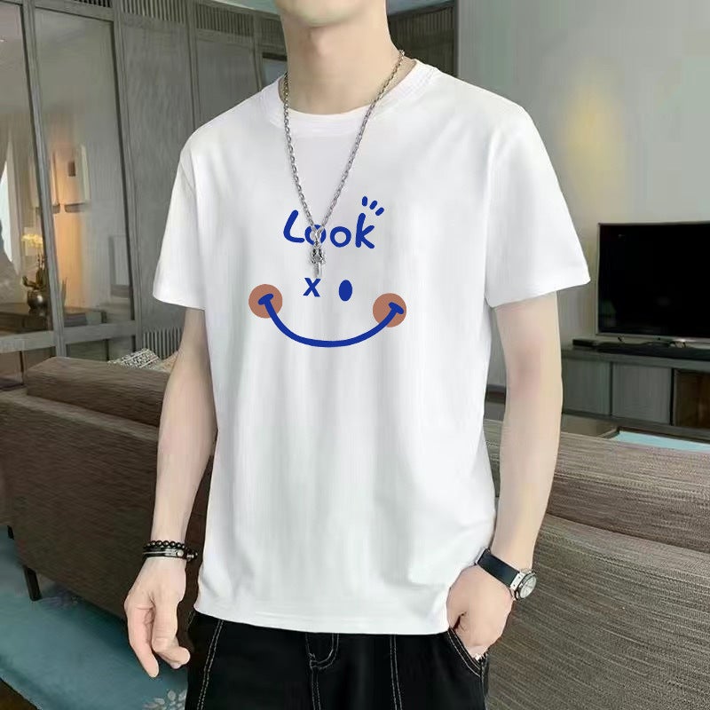 Summer Men'S Breathable Printed T-Shirt Round Neck Thin All-Match Sports Cheap Quick-Drying Casual Plus Size Trendy Brand Men'S Wear - Image 1