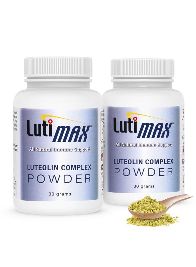 Luti max Luteolin Complex Powder Brain Supplement with Rutin - Nootropic Brain Supplements for Memory and Focus to Improve Brain Health - Antioxidant Supplement for Immune Support, 100 Servings 2 Pack - Image 1