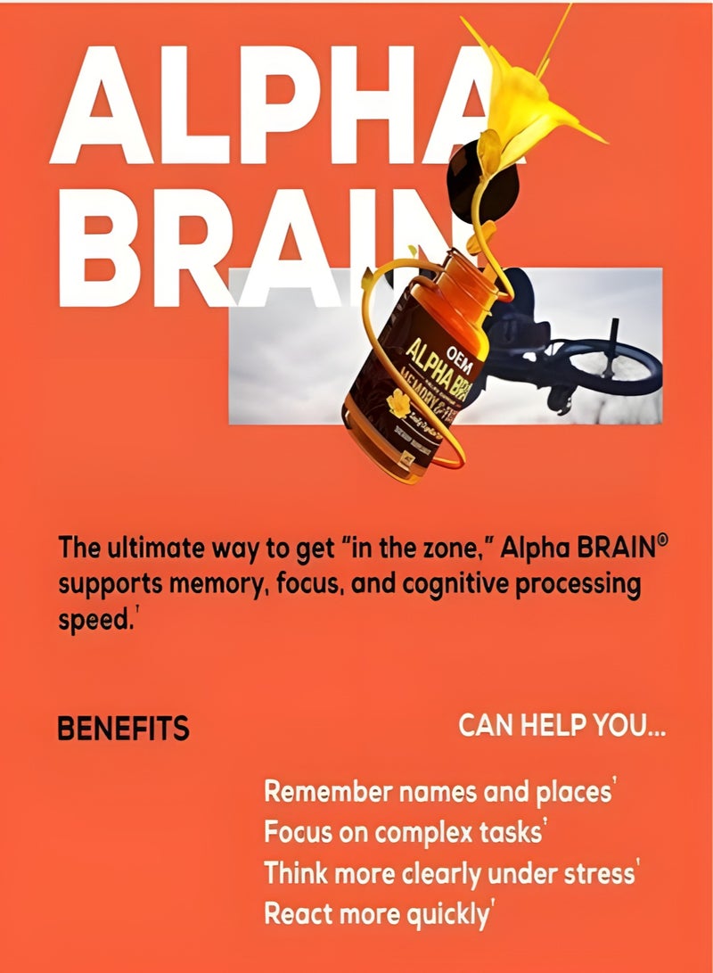 Alpha Premium Nootropic Brain Supplement 60 Count for Concentration, Brain - Memory Support & Brain Booster for Men & Women,Gift for Dad & Mom - Image 2