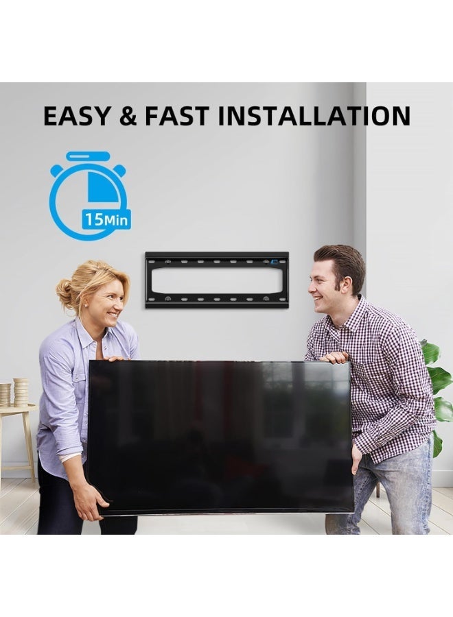 Eworld TV Wall Mount Bracket for 32"-80" LCD/OLED/4K TVs, Heavy Duty Steel Support, 165 lbs Load Capacity - Image 3