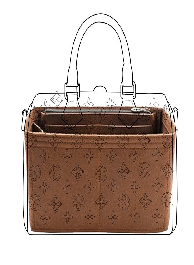 Lckaey Tote Bag Organizer Insert for Speedy 30 HandBag - Coffee - Image 1