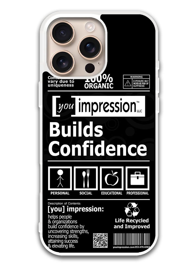 Theodor Protective Case Cover For APPLE IPHONE 16 Pro Max Builds Confidence (White Bumper) - Image 1