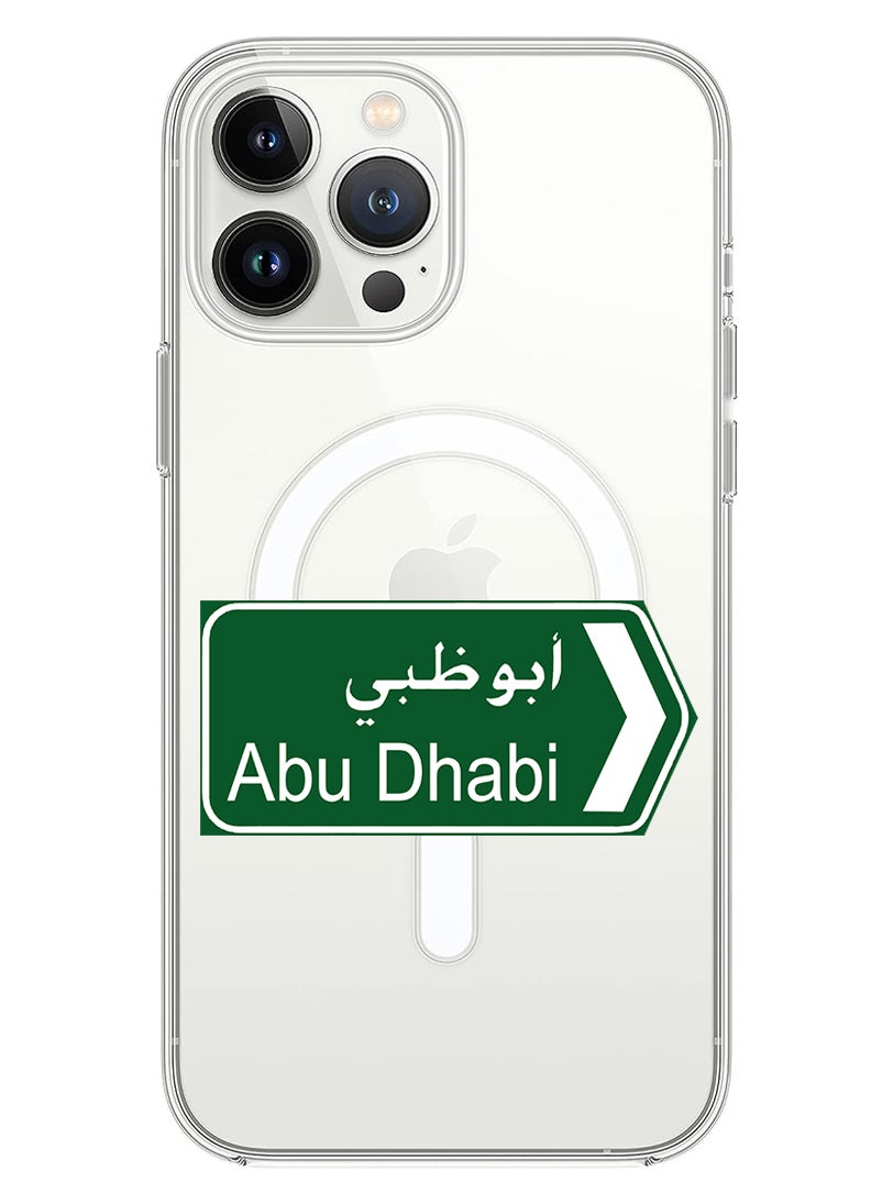 Theodor - Magnetic Case for iPhone 14 Pro Max 6.7-inch Compatible with MagSafe Wireless Charging, Shockproof Phone Bumper Cover abudhabi sign board - Image 1
