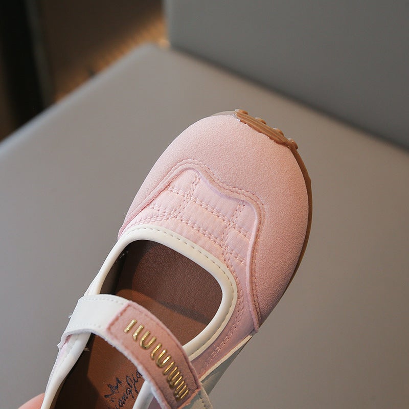 Girls Leather Shoes Wholesale Kids Baby Toddler Shoes Girls Fashion Letter Casual Flats Shoes - Image 5