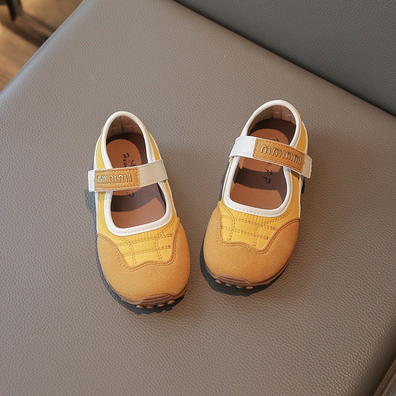 Girls Leather Shoes Wholesale Kids Baby Toddler Shoes Girls Fashion Letter Casual Flats Shoes - Image 4