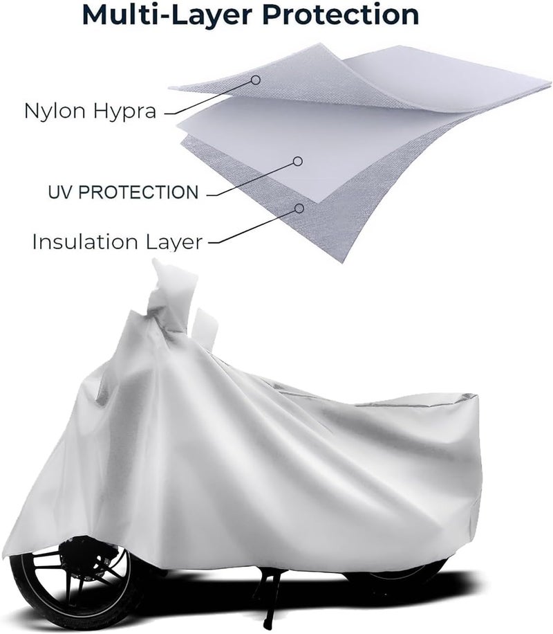 Autofy Universal Bike Cover UV Protection & Dustproof Bike Body Cover for Two Wheeler Bike Scooter Scooty Activa with Carry Bag - Image 3