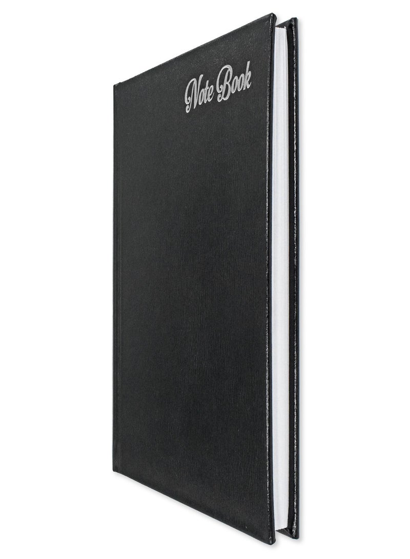 FIS Notebook Bonded Leather, Size A5, Offset White Paper, 70 GSM, 196 Pages, 8 mm Ruled, 1 Side Padded Cover, Colour Black - FSNB1SA5WHBLBK - Image 3