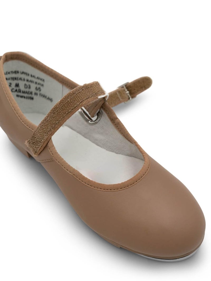 Capezio حذاء كابيزيو للبنات 3800 ماري جين للرقص، كراميل، 13 M US للأطفال الصغار - Image 3