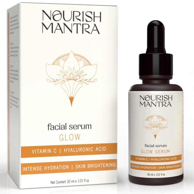 Nourish Mantra Glow Serum Vitamin C Vitamin E No Parabens Sulphates Glow serum for oily dry skin - Image 1