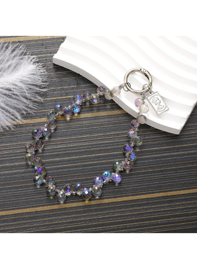 NIBEMINENT Beaded Phone Lanyard, Anti Lost Removable Wrist Strap,Colorful Tear Drop Necklace Bracelet Pendant, Phone Keychain Lanyard,K2970/Golden Yellow