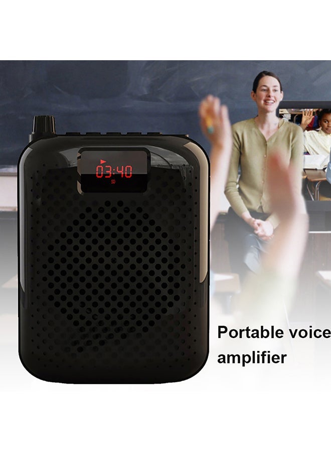 NIBEMINENT K500 Voice Amplifier Loudspeaker Wired Microphone Belt Bluetooth Audio Speaker XDY37388 Black  - Image 2
