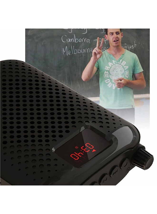NIBEMINENT K500 Voice Amplifier Loudspeaker Wired Microphone Belt Bluetooth Audio Speaker XDY37388 Black  - Image 3