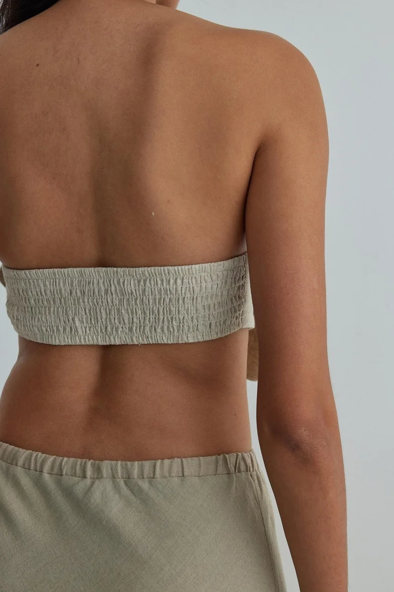 سود كوليكشن Natural Flore Linen Blouse