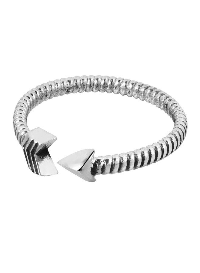 ايرافيدا خاتم إيرافيدا فاليانت آرو راب من الفضة الإسترليني عيار 925 للاستخدام اليومي (مقاس 9) | إكسسوار مجوهرات نسائي أنيق وعصري بتصميم سهم - Image 2