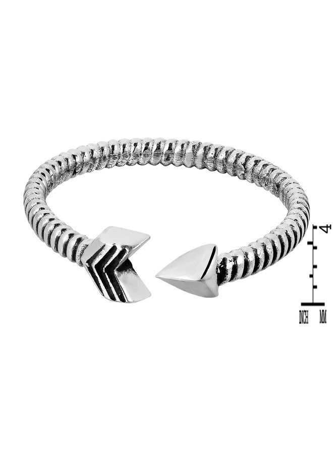 ايرافيدا خاتم إيرافيدا فاليانت آرو راب من الفضة الإسترليني عيار 925 للاستخدام اليومي (مقاس 9) | إكسسوار مجوهرات نسائي أنيق وعصري بتصميم سهم - Image 3