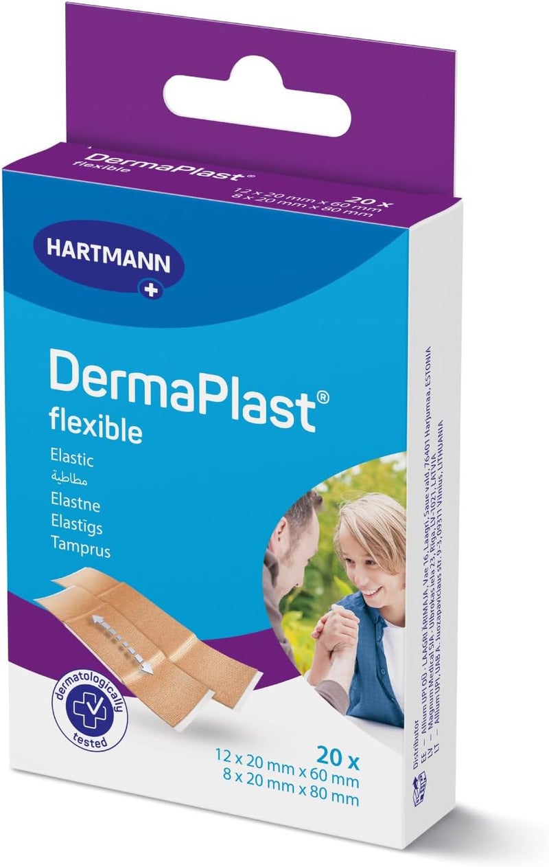 DERMAPLAST لصقات ديرما بلاست المرنة (حجمين) 20 قطعة - Image 1