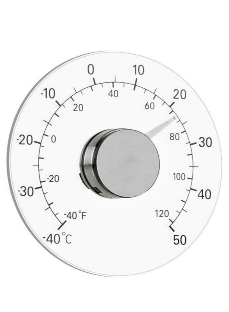 KASTWAVE Window Thermometer No Battery Required Transparent Dial Weather Thermometer Accurate Readings for Home Office Patio Pool Outdoor and Indoor Temperatures - Image 1