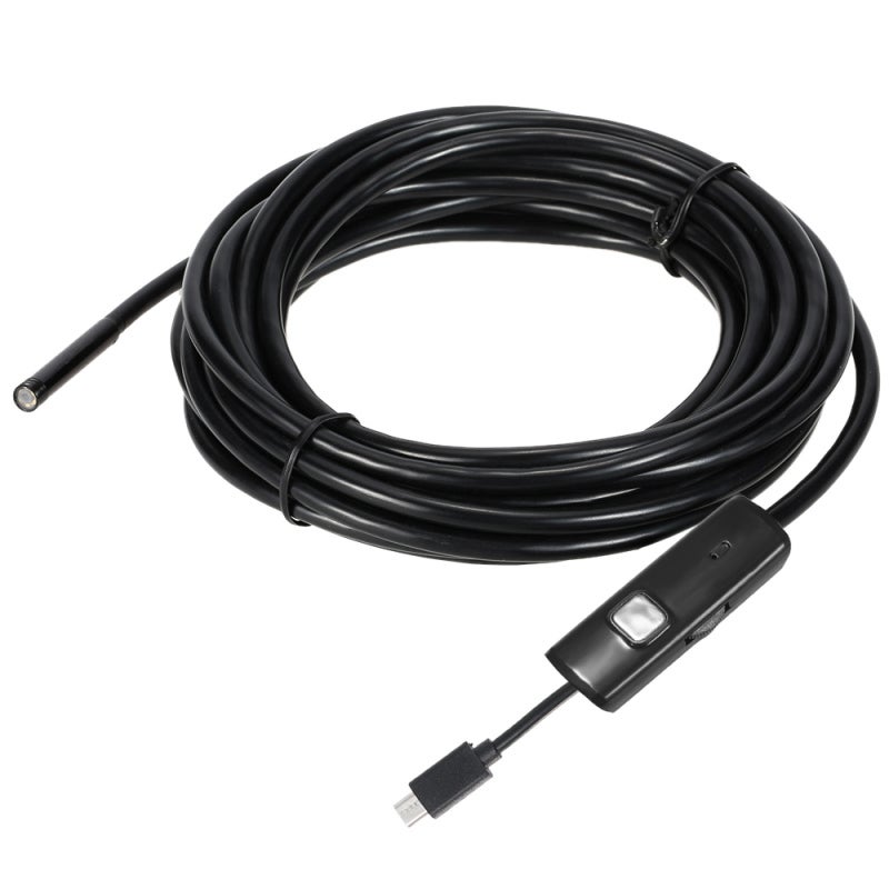 OWSOO Endoscope Camera: 7mm Lens 0.3MP HD Adjustable 6 LED - IP67 Waterproof USB Flexible Inspection Camera for Android Devices Computers Industrial Home Maintenance - Image 1
