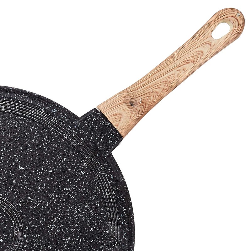 Brand - Solimo Solimo Die Cast Aluminium Non Stick Tawa 28cm 5 layer coating Black - Image 3