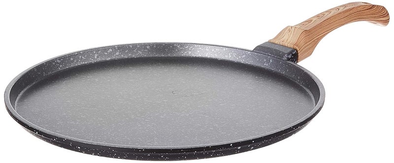 Brand - Solimo Solimo Die Cast Aluminium Non Stick Tawa 28cm 5 layer coating Black - Image 1