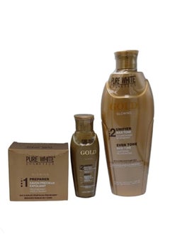 Pure White Cosmetics Skin Whitening Kit Lotion 400 ml Oil 100 ml Soap 150 grams 