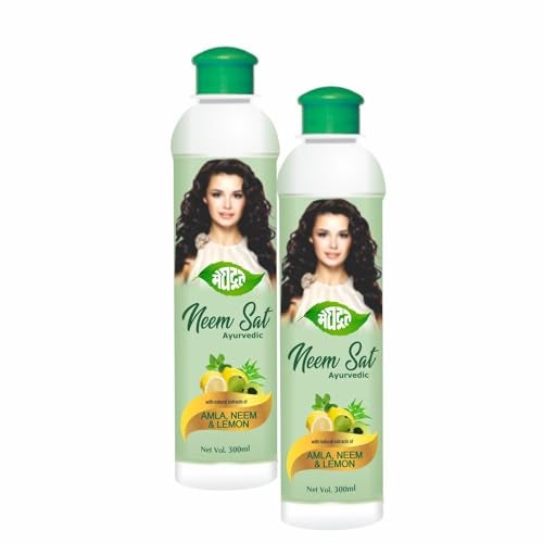 Meghdoot Neem Sat Ayurvedic Shampoo Enriched with Neem Amla and Lemon for Dandruff Lice Control Scalp Cleaning Oily Dandruff Treatment 500ml (Pack of 2) - Image 2