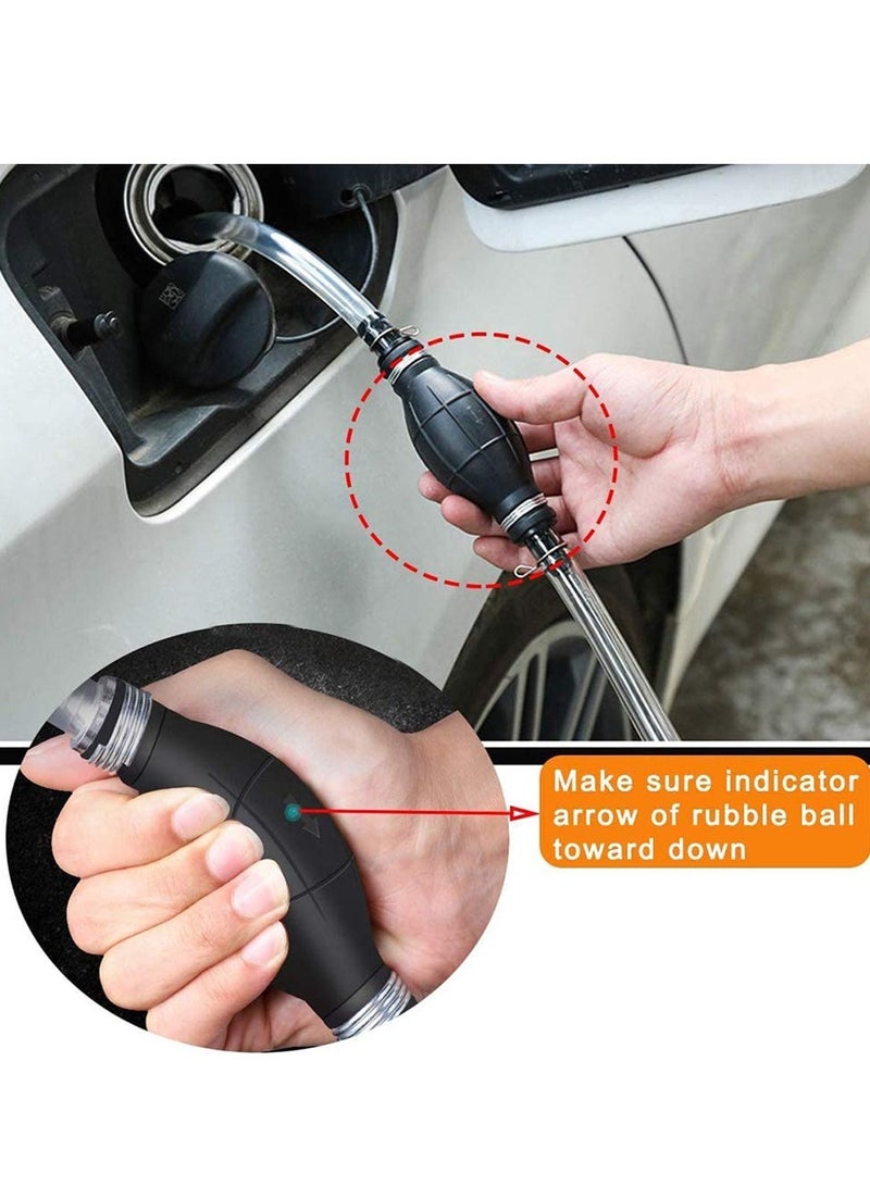SYOSI Gasoline Siphon Hose Pump, Siphon Pump Gas Transfer Oil Water Fuel Gas Siphon Hand Pump Siphon Pump, Syphon Pumps Siphon Hose for Gasoline, Fluid Fuel Diesel Transfer Pump, Transfer Hoses - Image 2