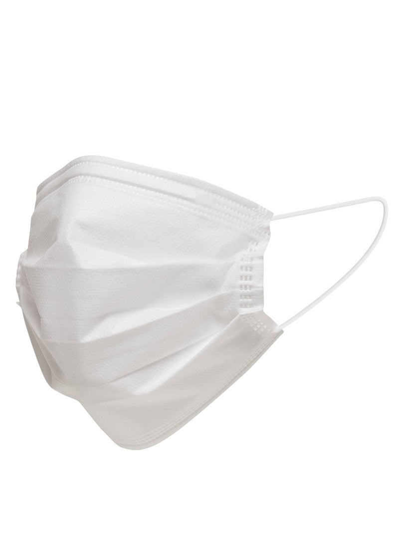 MedOne 50-Pieces 3 Ply Disposable White Face Mask For Adults Individually Packed  - Image 4