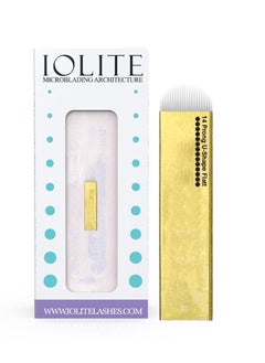 Microblading 14 prong U shape flat needle spamu needles size 25mm one time use disposable blade sterile packaged 12pcs