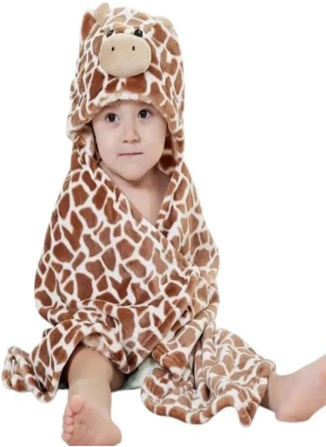 Generic Imported Baby Swaddle Polar Wrap Coverlet Winter Autumn Blanket 3D Shapes Different Shapes to Choose Second Picture Nature (Brown and White Giraffe) 