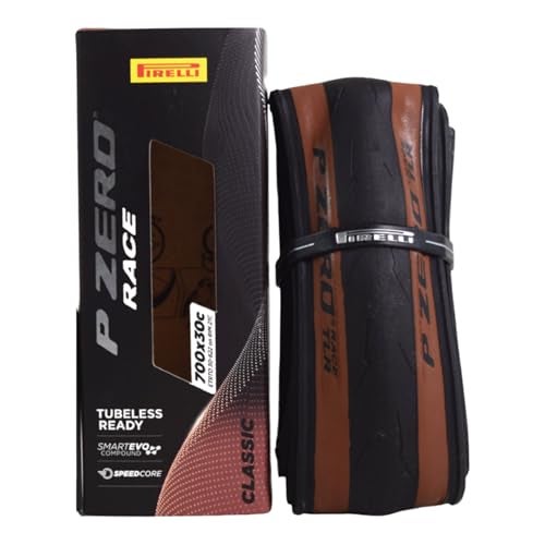 Pirelli P Zero Race TLR Classic 30-622 (700x30c) Road Bike Tire - Tubeless Ready, Lightweight, High-Performance Bicycle Tire for Road Racing & Training – Tan Sidewall, SmartEVO Compound - Image 1