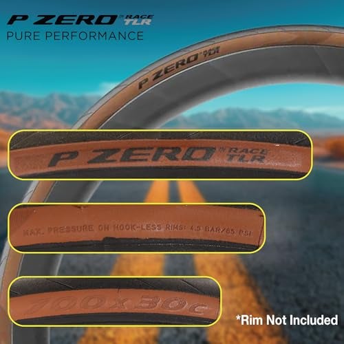 Pirelli P Zero Race TLR Classic 30-622 (700x30c) Road Bike Tire - Tubeless Ready, Lightweight, High-Performance Bicycle Tire for Road Racing & Training – Tan Sidewall, SmartEVO Compound - Image 2
