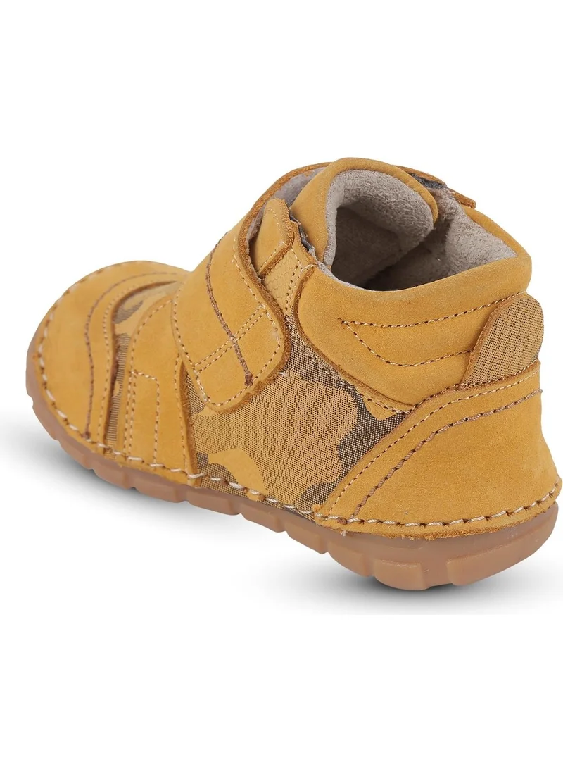 Kaptan Junior Ilkadım Genuine Leather Baby Boy Child Orthopedic Shoes Booties