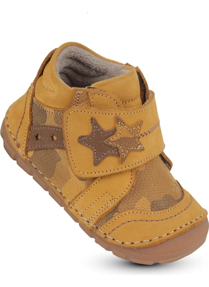 Kaptan Junior Ilkadım Genuine Leather Baby Boy Child Orthopedic Shoes Booties